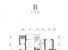B户型 标准层约180m²  3+1室 2厅2卫